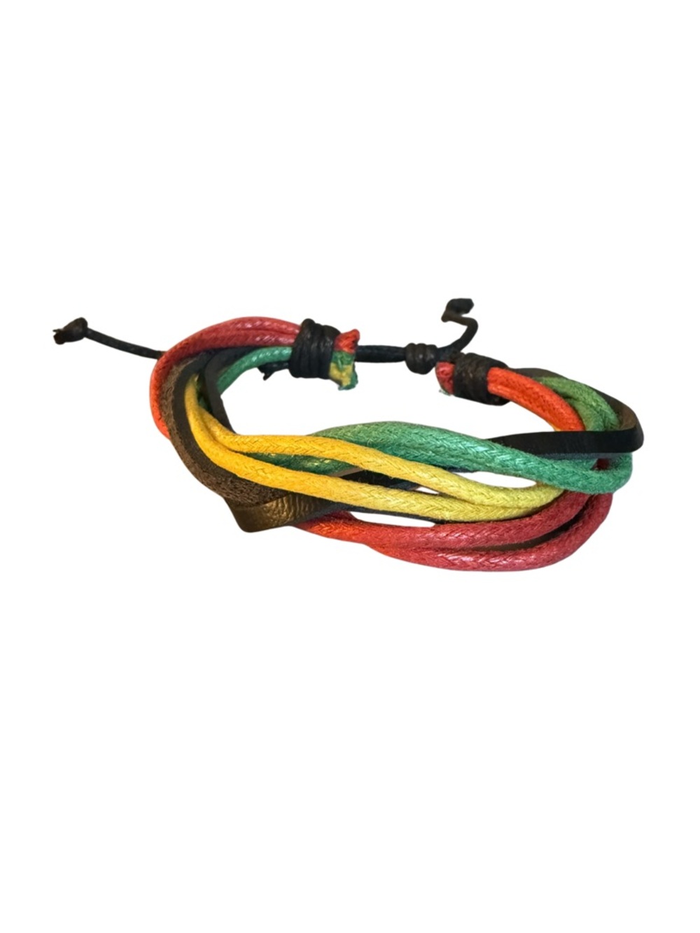 Multicolor Braided Leather Men's Bracelet - Casual Adjustable Wristband